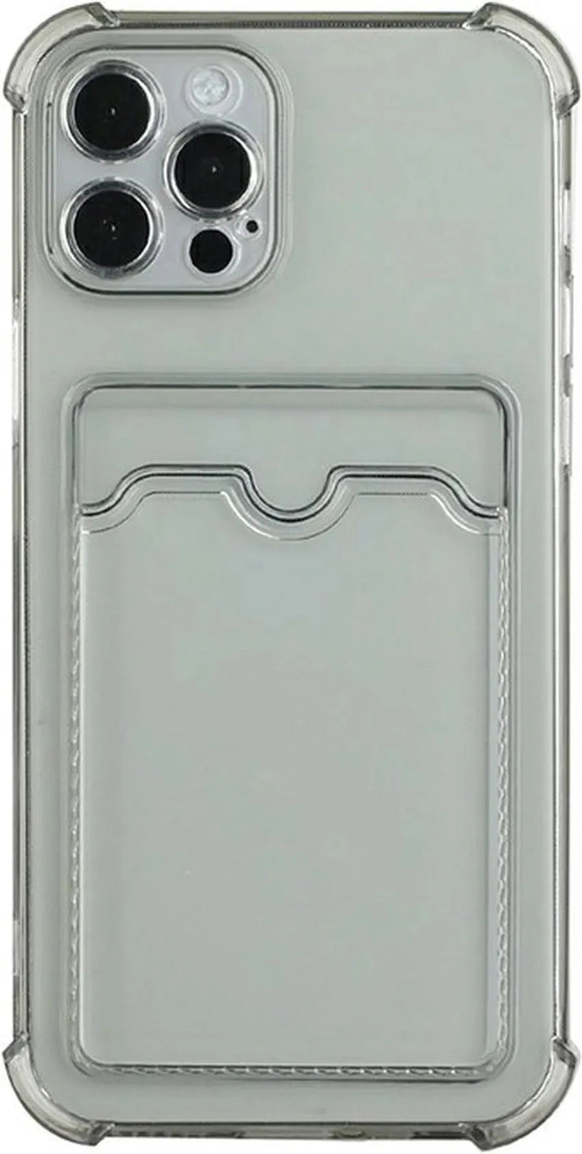 iPhone 14 Pro Hoesjes – TPU Backcover – Schokbestendig – Pasjeshouder – Grijs-Ilumina Benelux