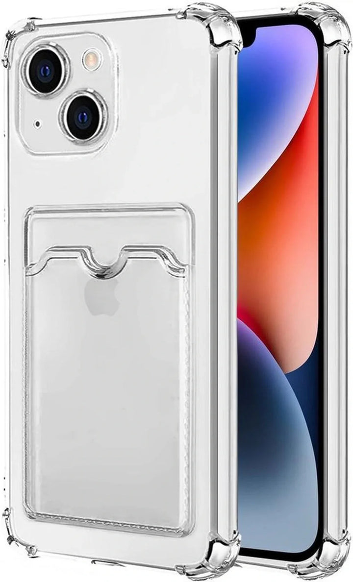 iPhone 13 Hoesjes – TPU Backcover – Schokbestendig – Pasjeshouder – Transparant-Ilumina Benelux