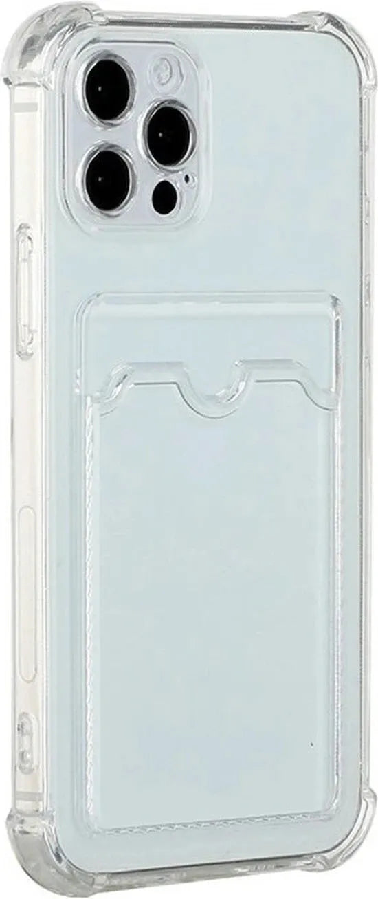 iPhone 13 Pro Hoesjes – TPU Backcover – Schokbestendig – Pasjeshouder – Transparant-Ilumina Benelux