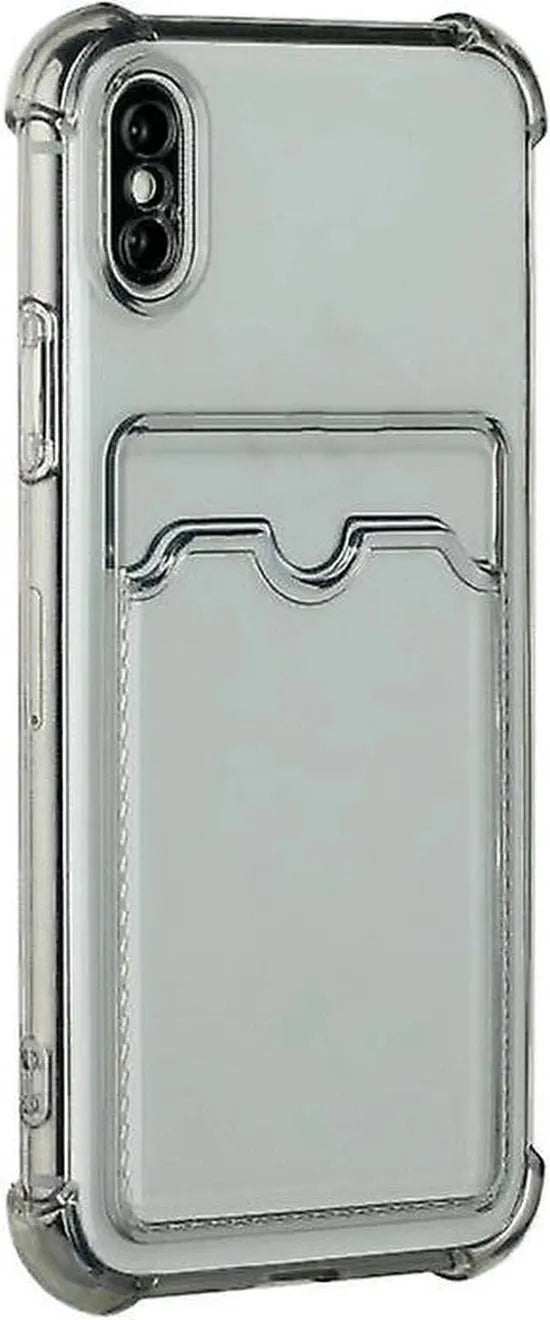 iPhone X / XS Hoesjes – TPU Backcover – Schokbestendig – Pasjeshouder – Grijs-Ilumina Benelux