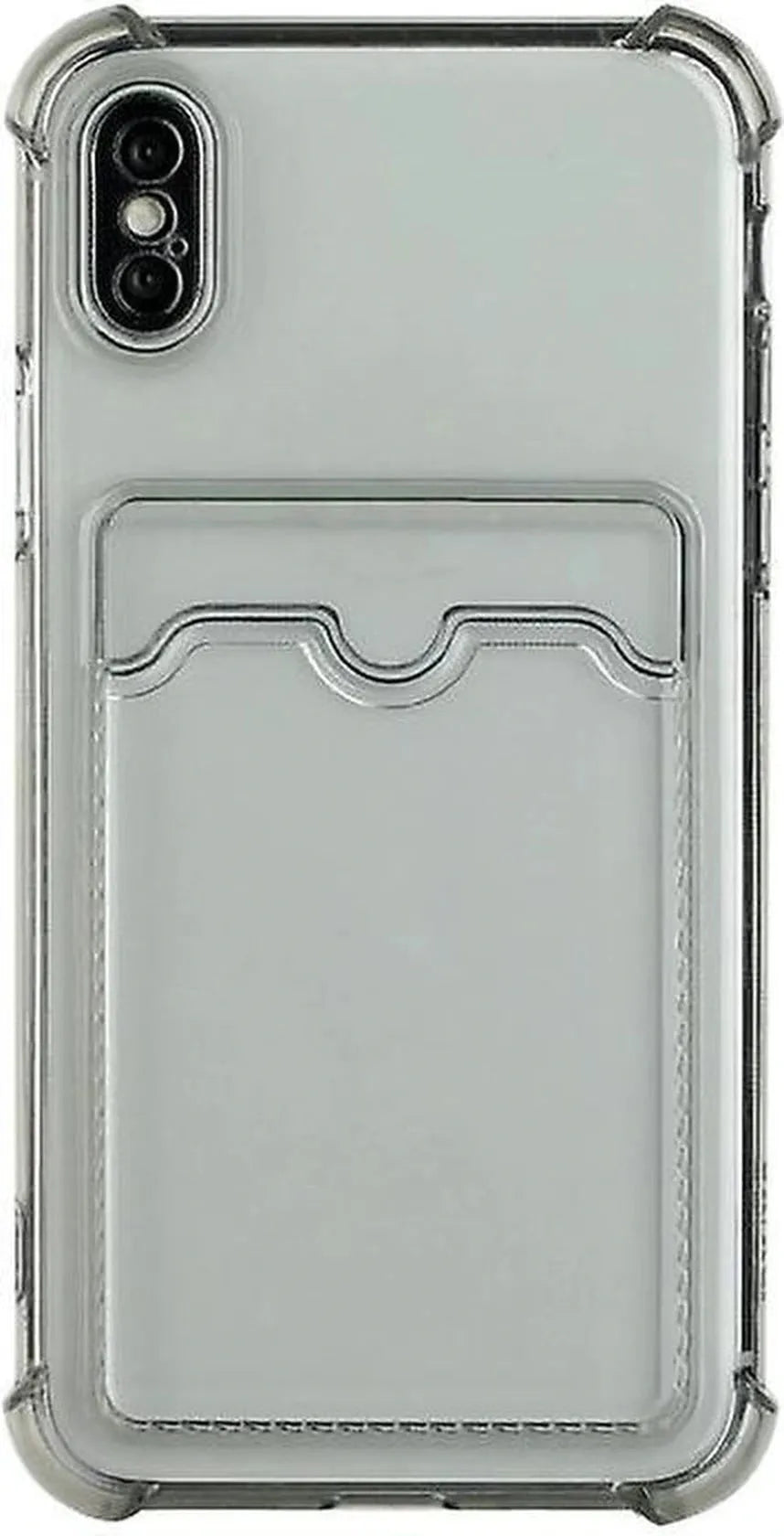 iPhone X / XS Hoesjes – TPU Backcover – Schokbestendig – Pasjeshouder – Grijs-Ilumina Benelux