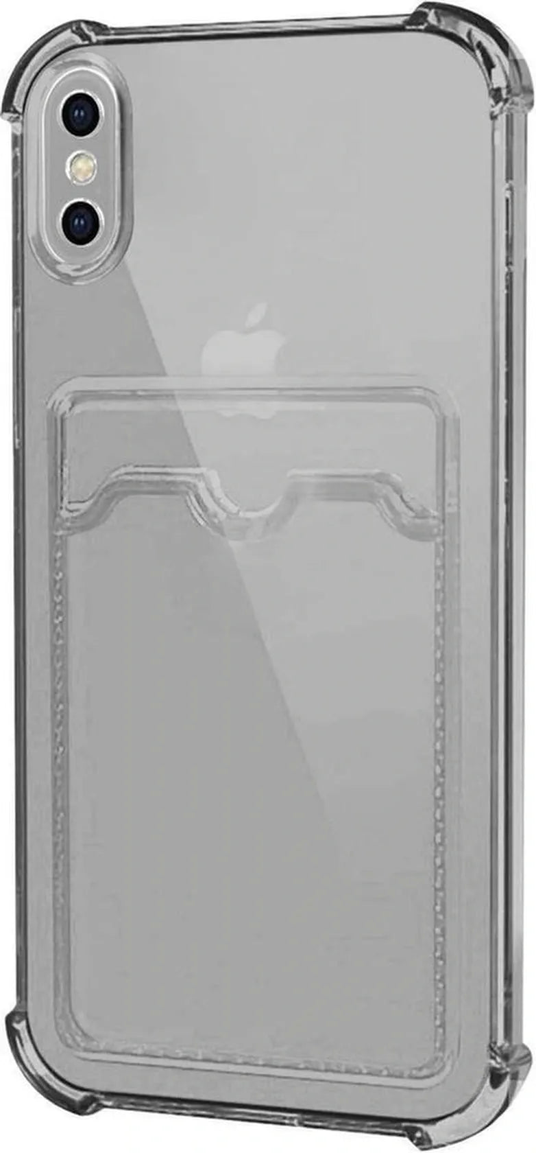 iPhone X / XS Hoesjes – TPU Backcover – Schokbestendig – Pasjeshouder – Grijs-Ilumina Benelux