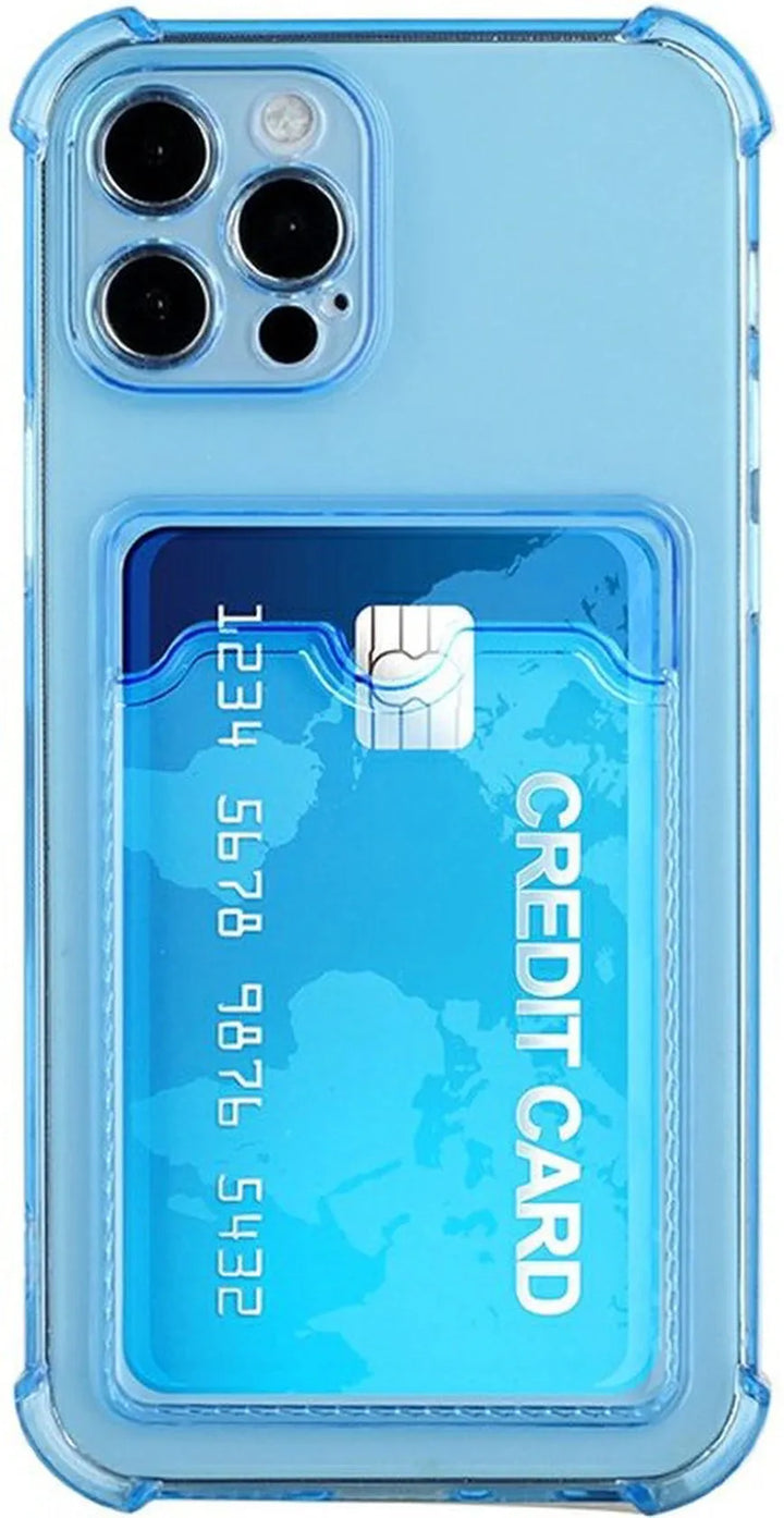 iPhone 12 Pro Max Hoesjes – TPU Backcover – Schokbestendig – Pasjeshouder – Blauw-Ilumina Benelux