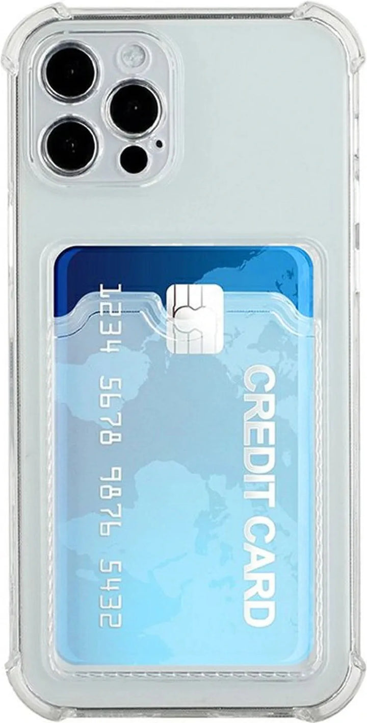 iPhone 12 Pro Max Hoesjes – Schokbestendige TPU Backcover – Transparant – Pasjeshouder – Doorzichtig-Ilumina Benelux