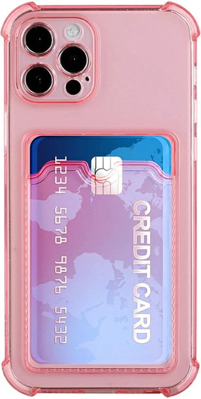 iPhone 11 Pro Hoesjes – TPU Backcover – Schokbestendig – Pasjeshouder – Roze-Ilumina Benelux