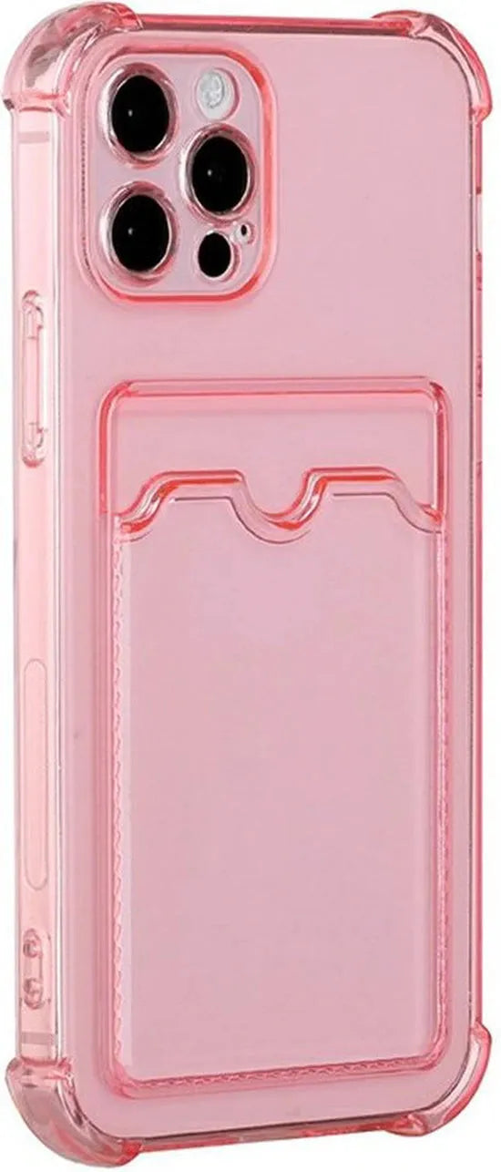 iPhone 11 Pro Hoesjes – TPU Backcover – Schokbestendig – Pasjeshouder – Roze-Ilumina Benelux