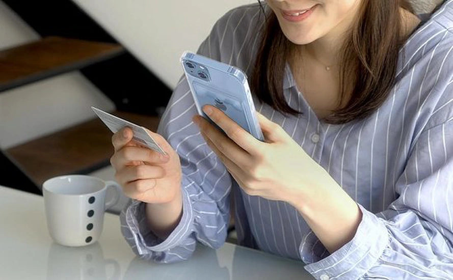 Schokbestendig TPU Hoes Kaarthouder Geschikt voor: Samsung Galaxy A12 - Blauw - Hoesje met Pasjeshouder