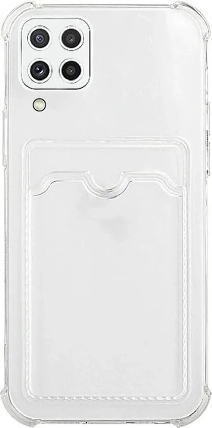 Samsung Galaxy A12 Hoesjes – TPU Backcover – Schokbestendig – Kaarthouder – Transparant-Ilumina Benelux