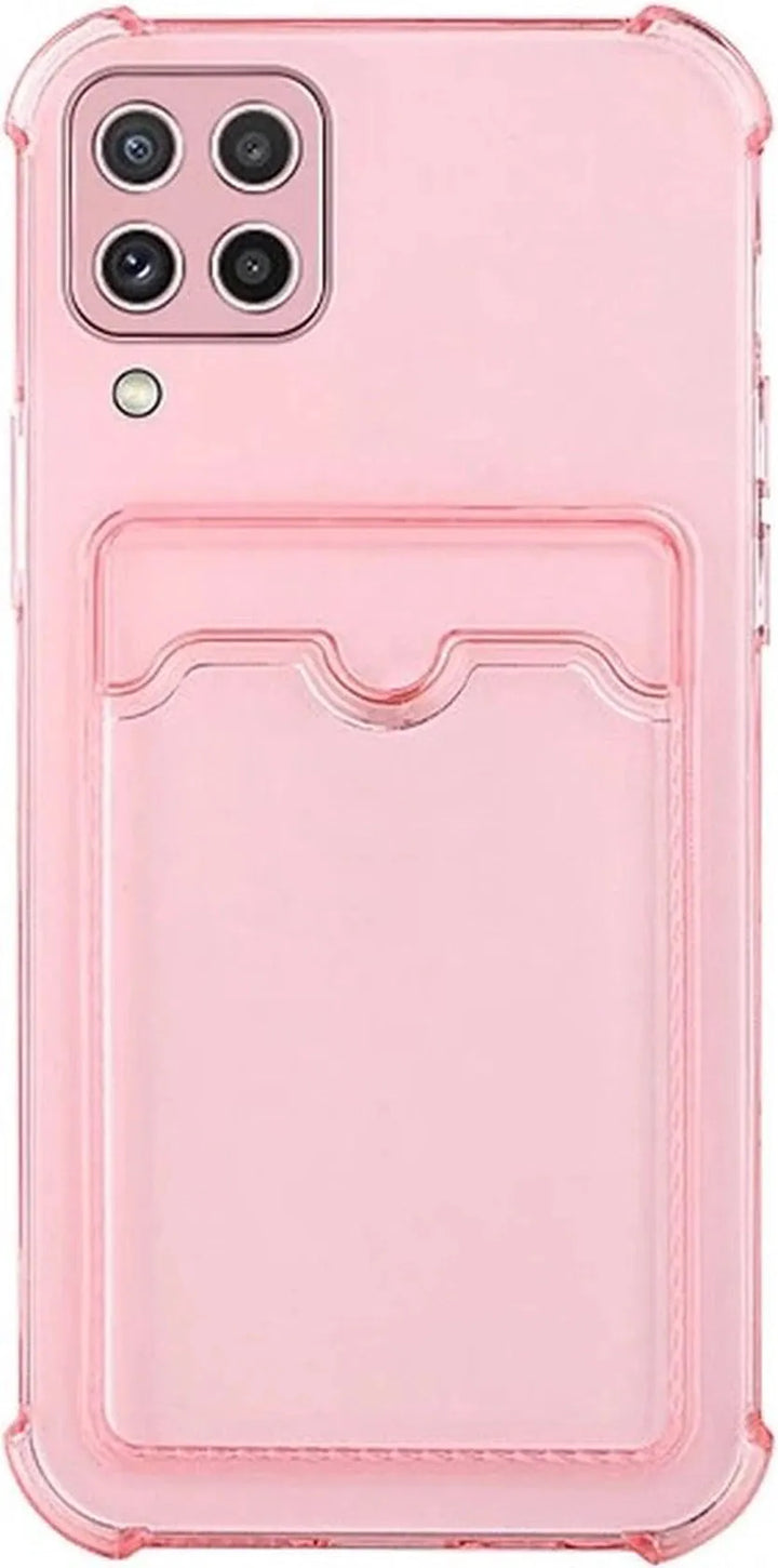 Samsung Galaxy A22 5G Hoesjes – TPU Backcover – Schokbestendig – Pasjeshouder – Roze-Ilumina Benelux