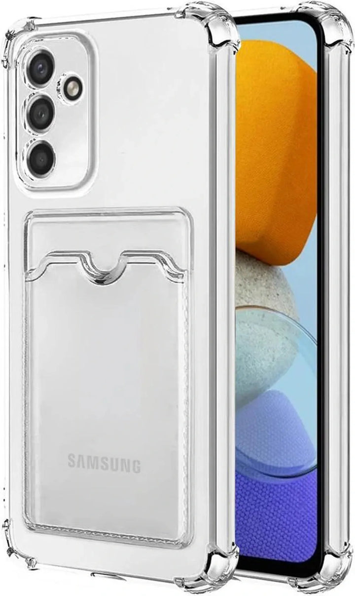 Samsung Galaxy A32 4G Hoesjes – TPU Backcover met Kaarthouder – Schokbestendig – Transparant-Ilumina Benelux