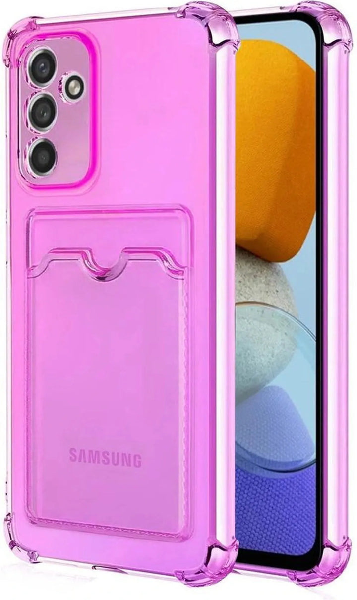 Samsung Galaxy A32 5G Hoesjes – TPU Backcover – Schokbestendig – Pasjeshouder – Roze-Ilumina Benelux