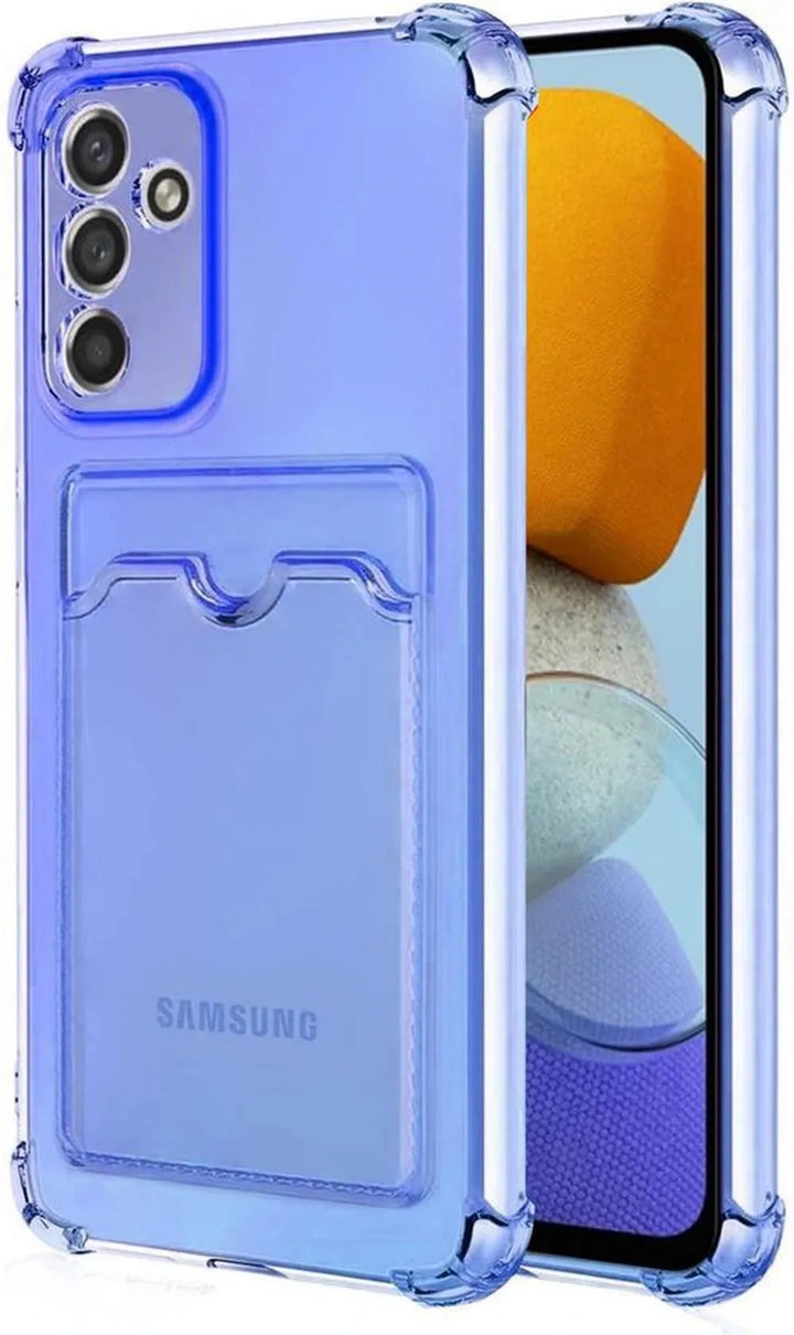 Samsung Galaxy A52/A52s Hoesjes – TPU Backcover – Schokbestendig – Pasjeshouder – Blauw-Ilumina Benelux