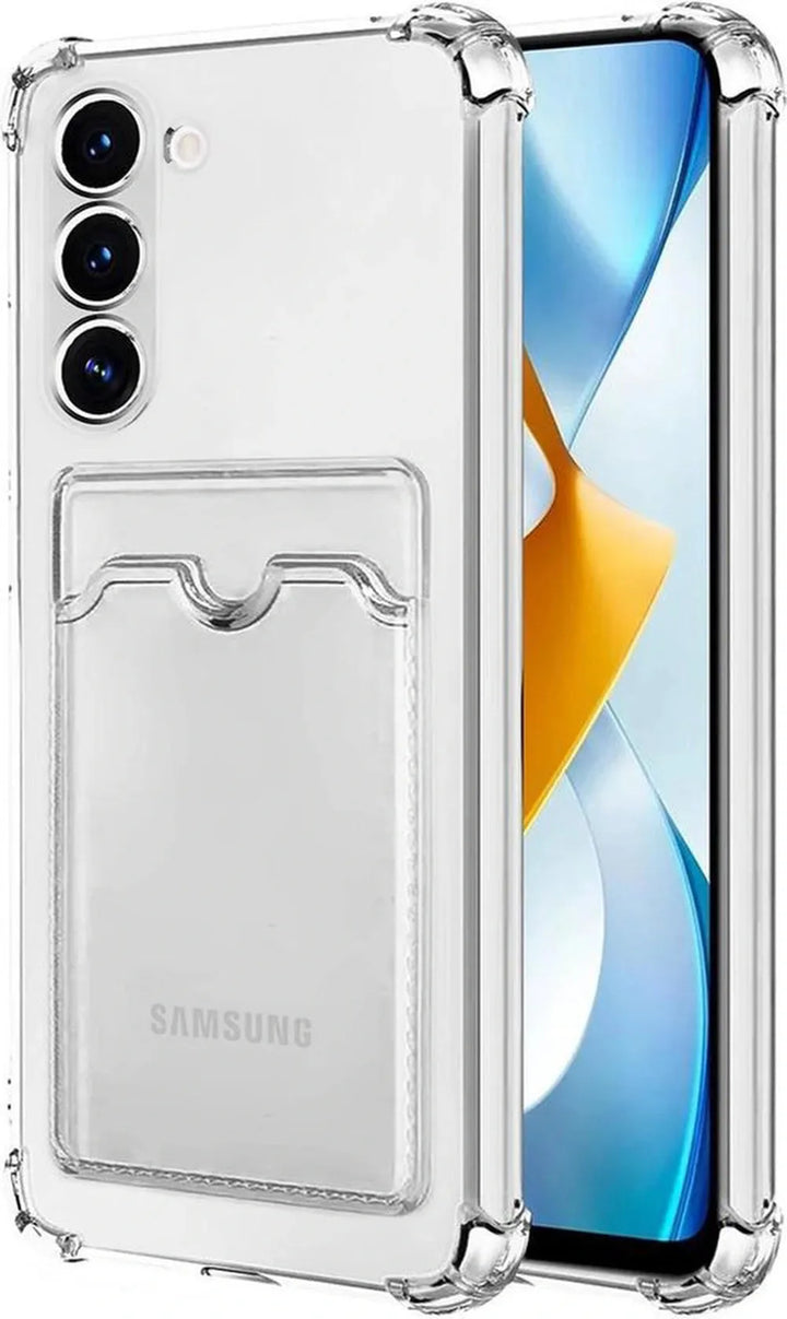 Samsung Galaxy S21 FE Hoesjes – TPU Backcover met Kaarthouder – Schokbestendig – Transparant-Ilumina Benelux
