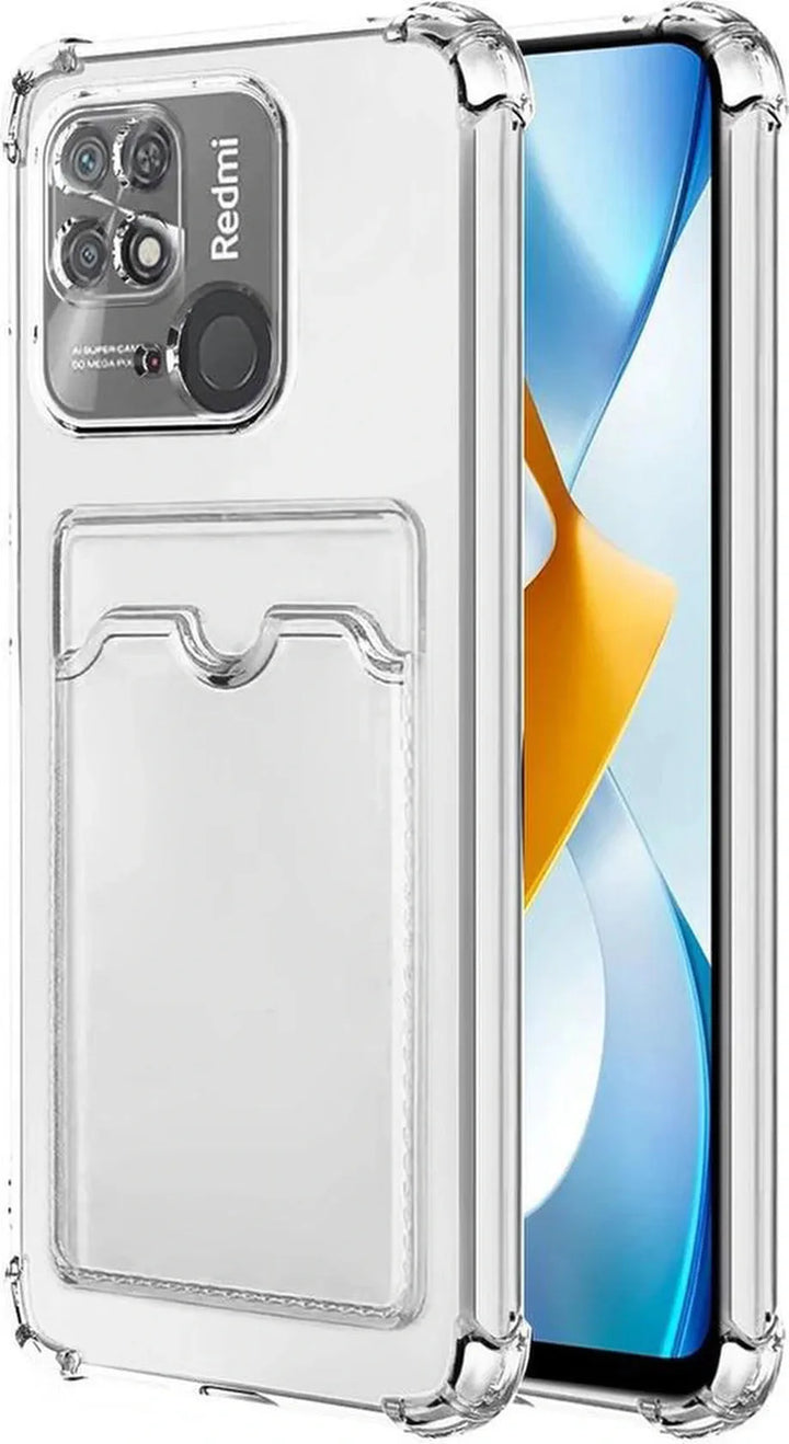 Xiaomi Redmi 10C Hoesjes – TPU Backcover – Schokbestendig – Pasjeshouder – Transparant-Ilumina Benelux