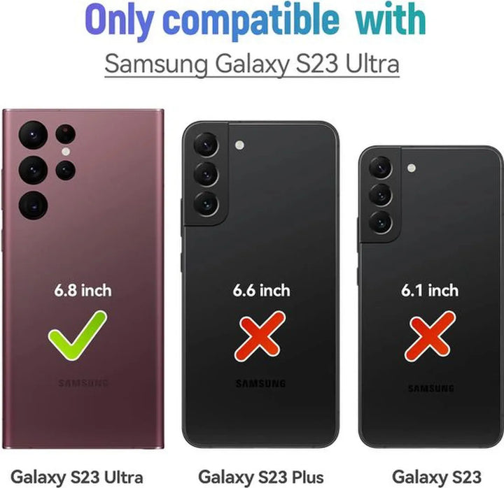 Samsung Galaxy S23 Ultra Hoesjes – Hybride Ring Armor Backcover – Schokbestendig – Zwart-Ilumina Benelux