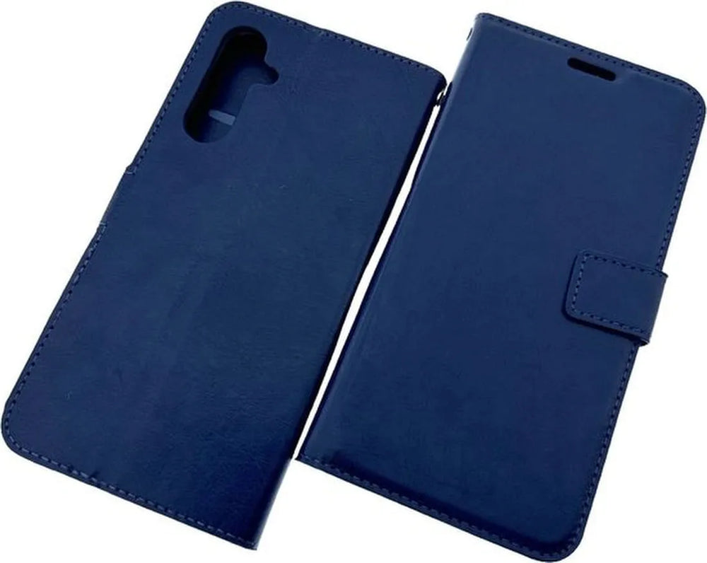 OnePlus Nord CE Hoesjes – Portemonnee Book Case – Pasjeshouder – Magneetsluiting – Blauw-Ilumina Benelux
