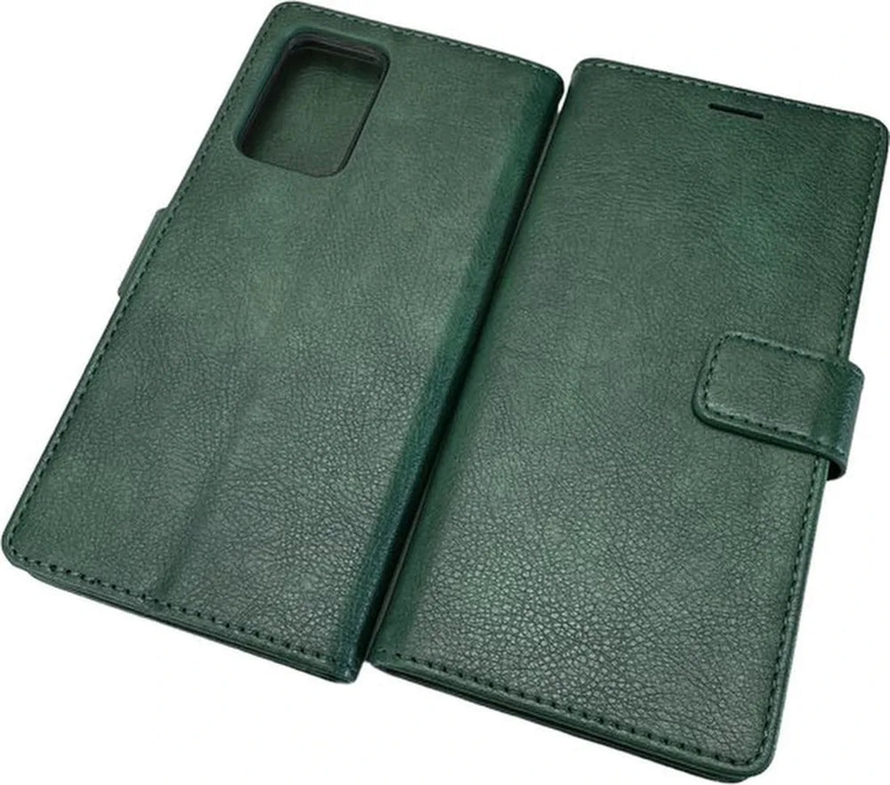 OnePlus Nord CE 2 Hoesjes – Portemonnee Book Case – Pasjeshouder – Magneetsluiting – Groen-Ilumina Benelux