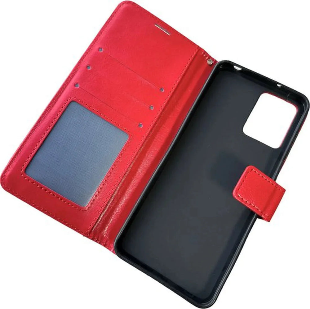 Realme 8 Pro / 8 Hoesjes – Portemonnee Book Case – Pasjeshouder – Magneetsluiting – Rood-Ilumina Benelux