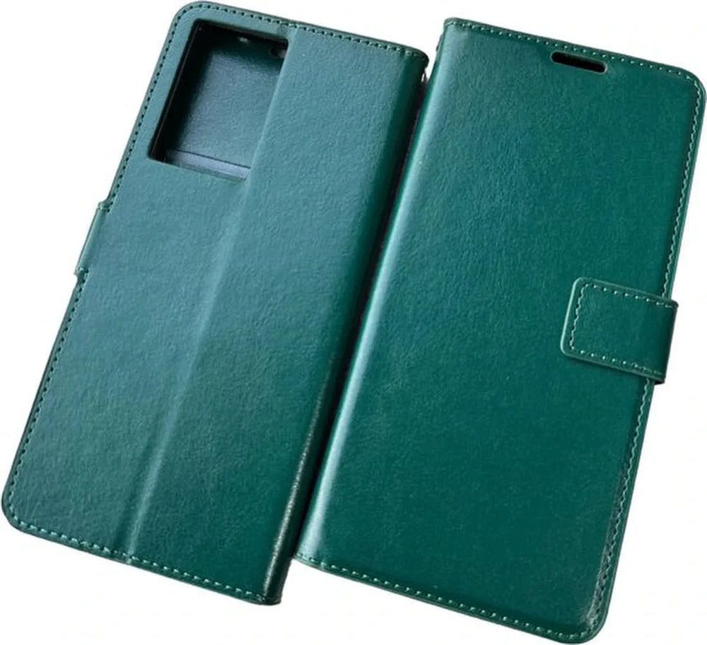 Realme 8 Pro / 8 Hoesjes – Portemonnee Book Case – Pasjeshouder – Magneetsluiting – Groen-Ilumina Benelux