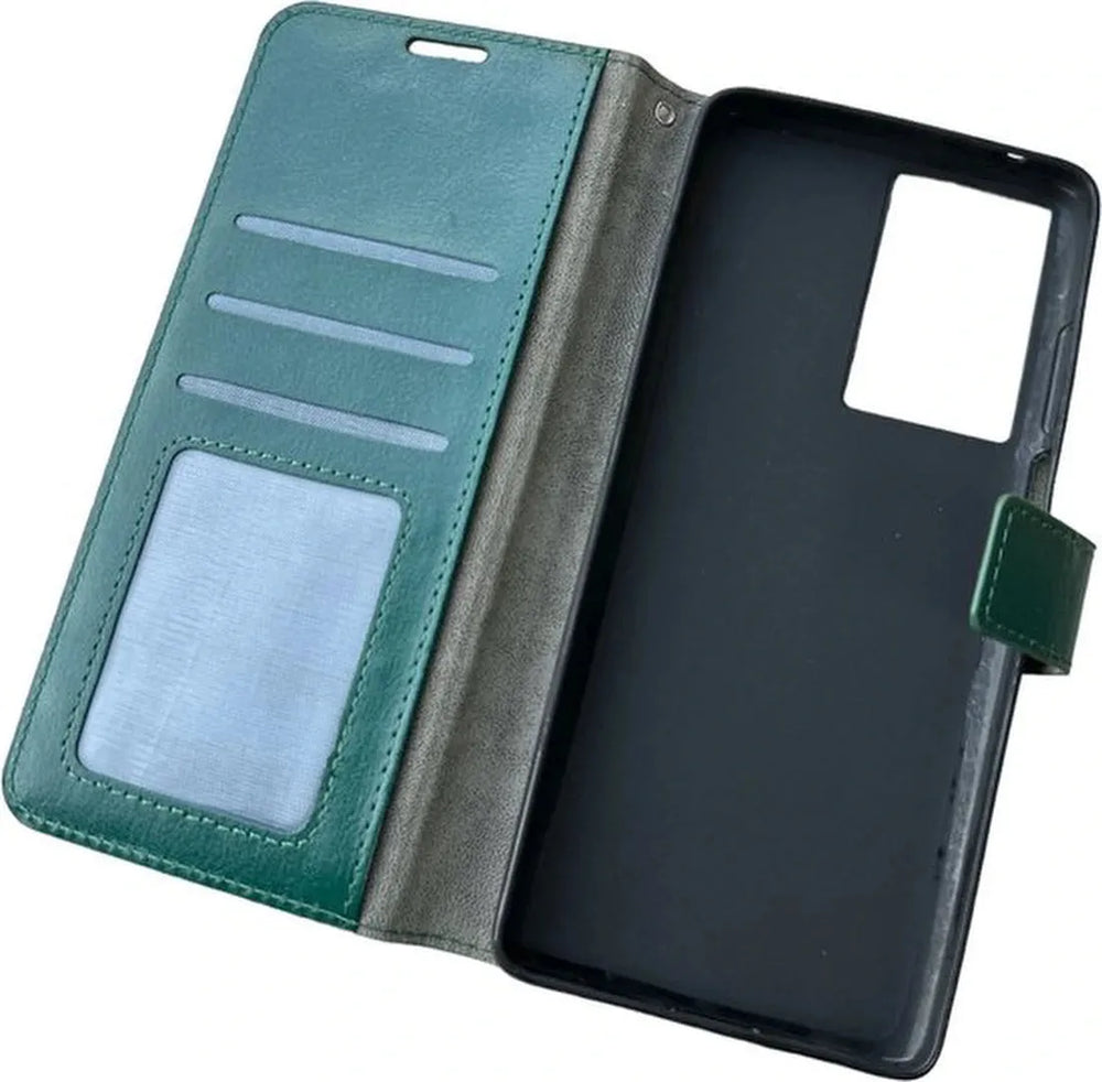 Realme 8 Pro / 8 Hoesjes – Portemonnee Book Case – Pasjeshouder – Magneetsluiting – Groen-Ilumina Benelux