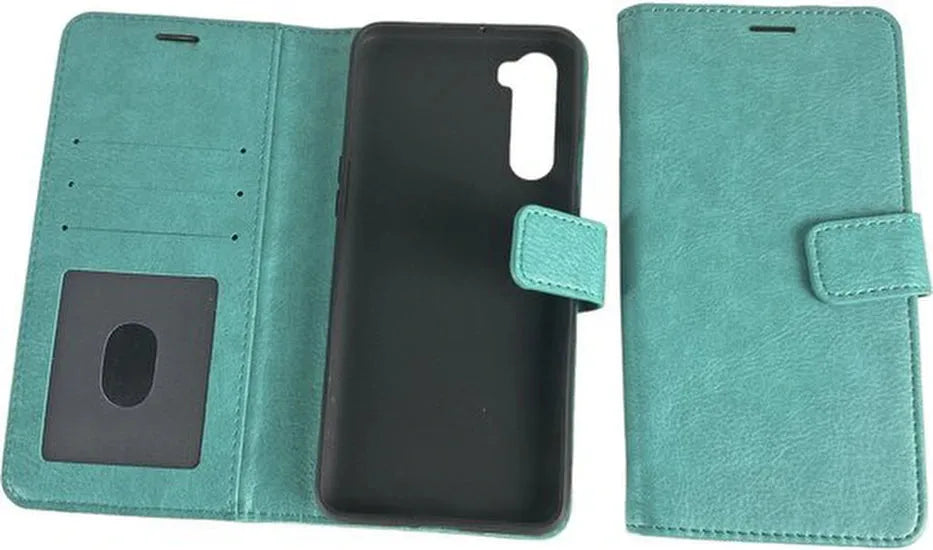 OnePlus Nord Hoesjes – Portemonnee Book Case – Pasjeshouder – Magneetsluiting – Mint-Ilumina Benelux
