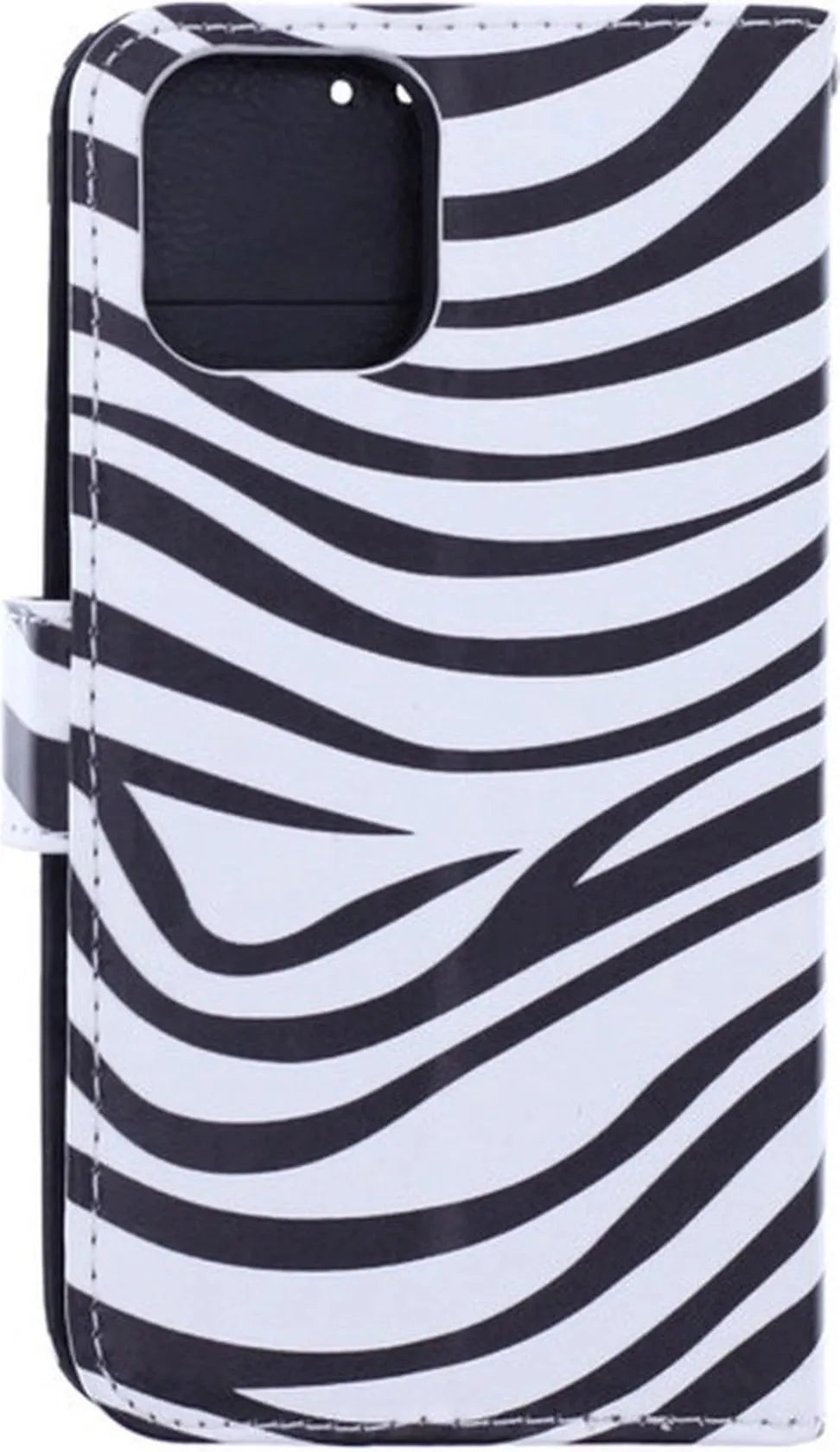 iPhone 13 Mini Hoesjes – Portemonnee Book Case – Pasjeshouder – Magneetsluiting – Zebra Print-Ilumina Benelux