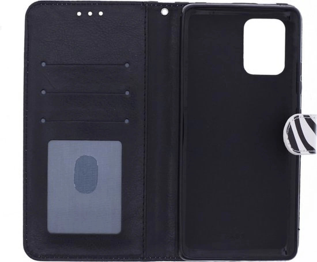 Portemonnee Book Case Hoesje Geschikt voor: Samsung Galaxy A02s - Zebra Print