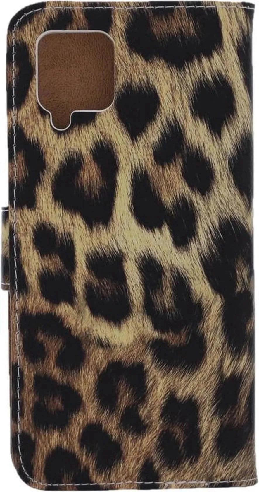 Samsung Galaxy A12 Hoesjes – Portemonnee Book Case – Pasjeshouder – Magneetsluiting – Luipaard Print-Ilumina Benelux