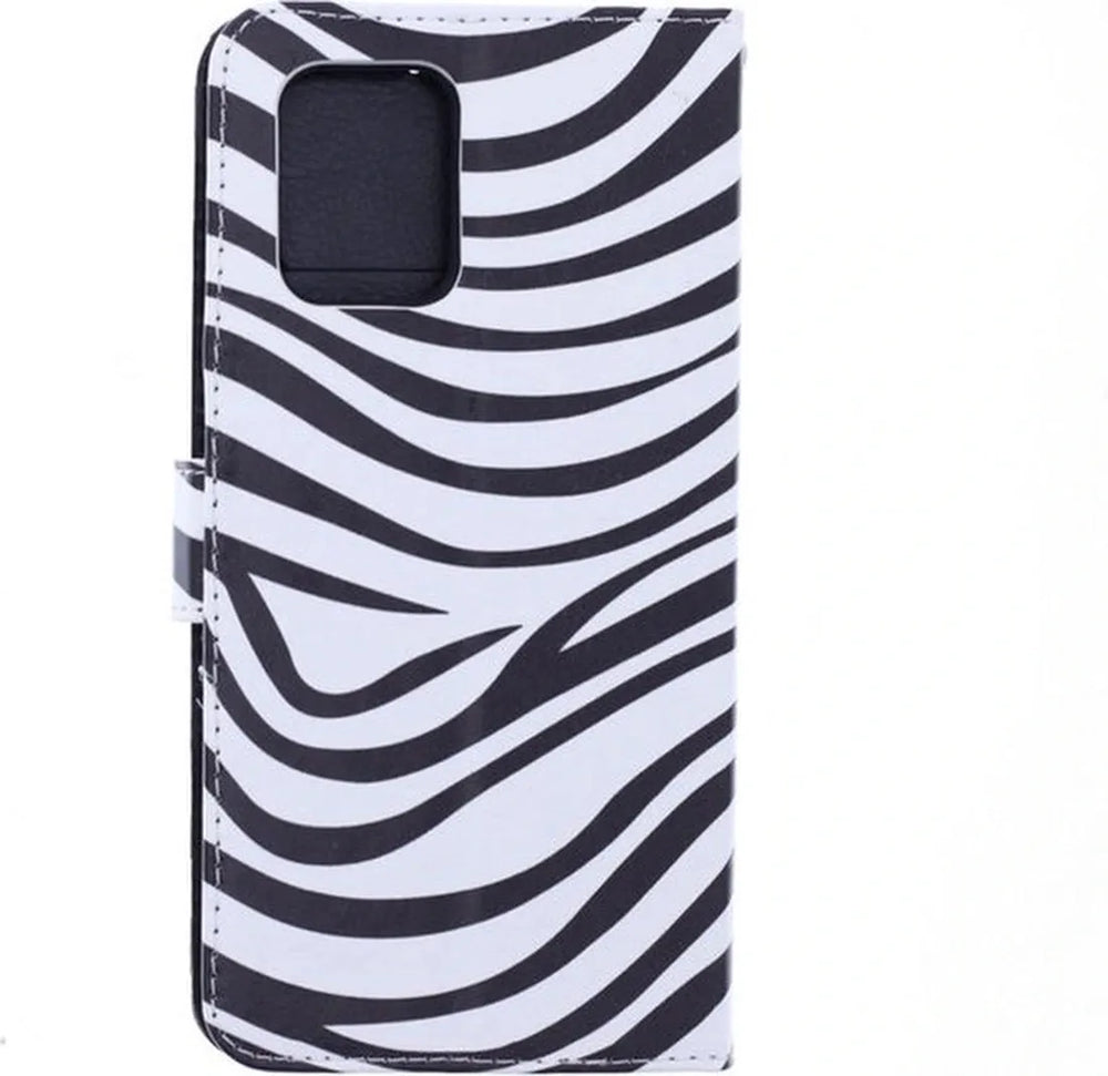 Samsung Galaxy A33 5G Hoesjes – Portemonnee Book Case – Pasjeshouder – Magneetsluiting – Zebra Print-Ilumina Benelux