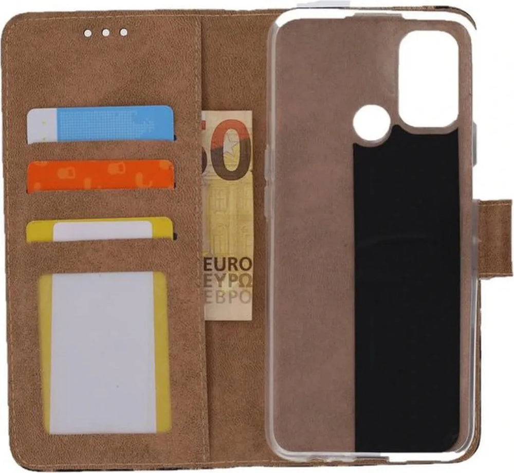 Oppo A15/A15s Hoesjes – Portemonnee Book Case – Pasjeshouder – Magneetsluiting – Zebra Print-Ilumina Benelux