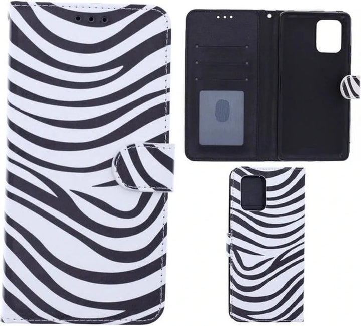 Xiaomi 12 Lite Hoesjes – Portemonnee Book Case – Pasjeshouder – Magneetsluiting – Zebra Print-Ilumina Benelux