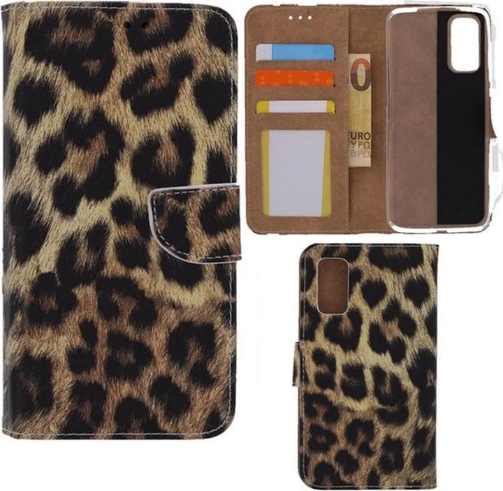Xiaomi 12 / 12X Hoesjes – Portemonnee Book Case – Pasjeshouder – Magneetsluiting – Luipaard Print-Ilumina Benelux