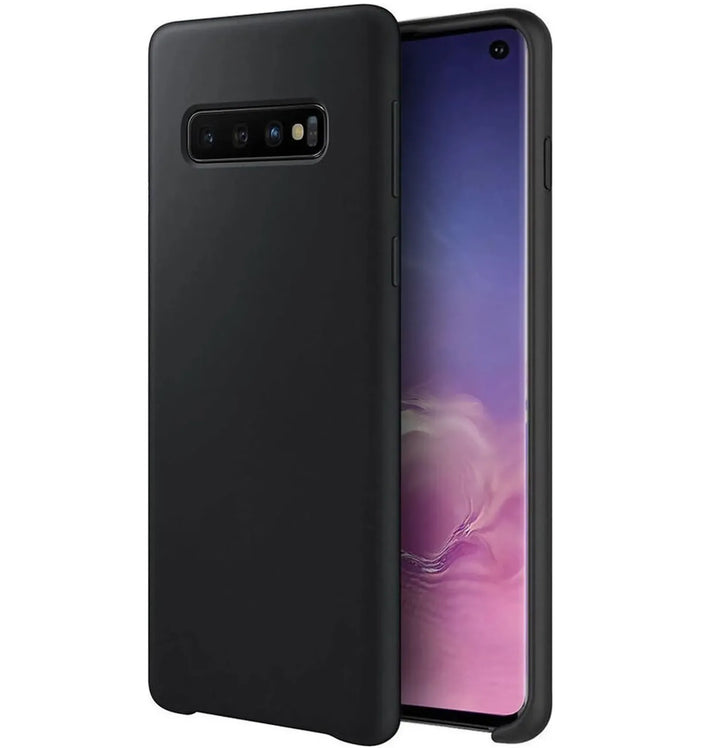 Samsung Galaxy S10 Hoesjes – Liquid Siliconen Backcover – Flexibel – Flexibel – Zwart-Ilumina Benelux