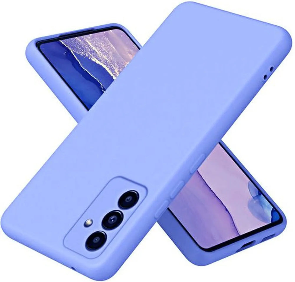 Samsung Galaxy A13 4G Hoesjes – Liquid Silicone Backcover – Soft Touch Flexibel – Blauw/Paars-Ilumina Benelux
