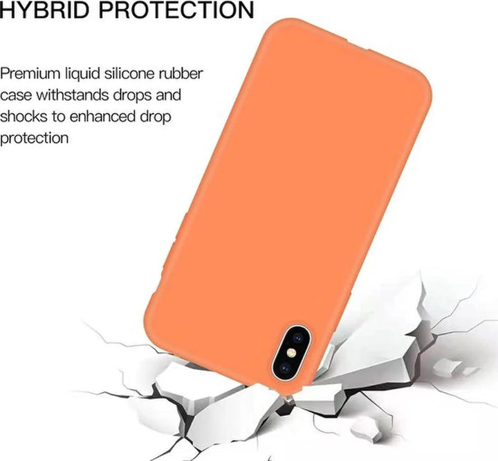 iPhone X / XS Hoesjes – Soft Liquid Siliconen Backcover – Flexibel TPU – Schokbestendig – Oranje-Ilumina Benelux