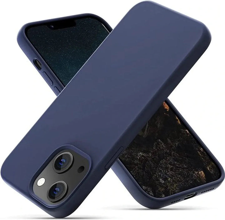 iPhone 14 Plus Hoesjes – Liquid Siliconen Backcover – Flexibele TPU Cover – Schokbestendig – Blauw-Ilumina Benelux