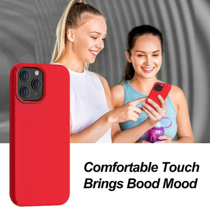 iPhone 13 Pro Max Hoesjes – Liquid Siliconen Backcover – Flexibele TPU Cover – Schokbestendig – Rood-Ilumina Benelux