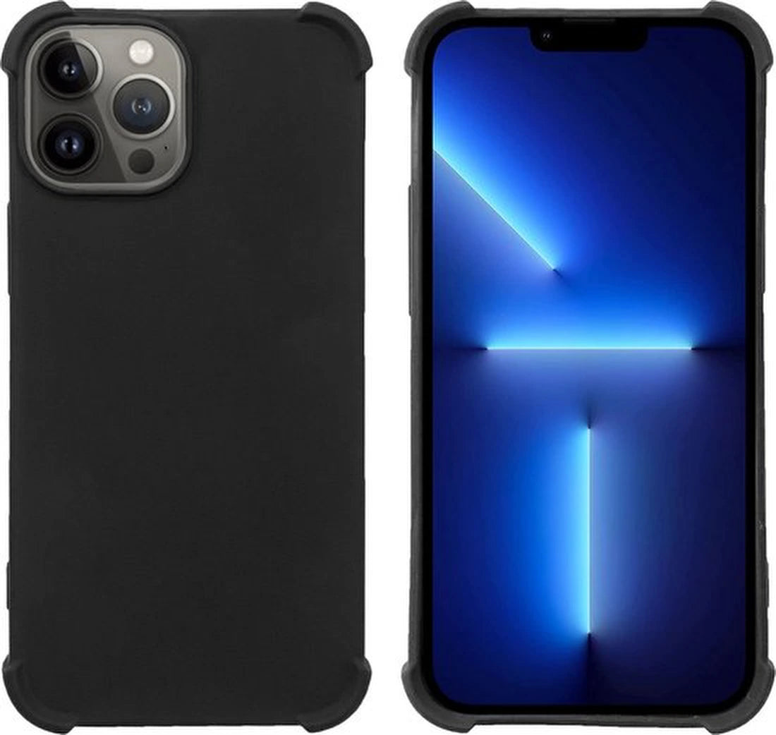 iPhone 13 Pro Hoesjes – Soft TPU Siliconen Backcover – Schokbestendig – Zwart