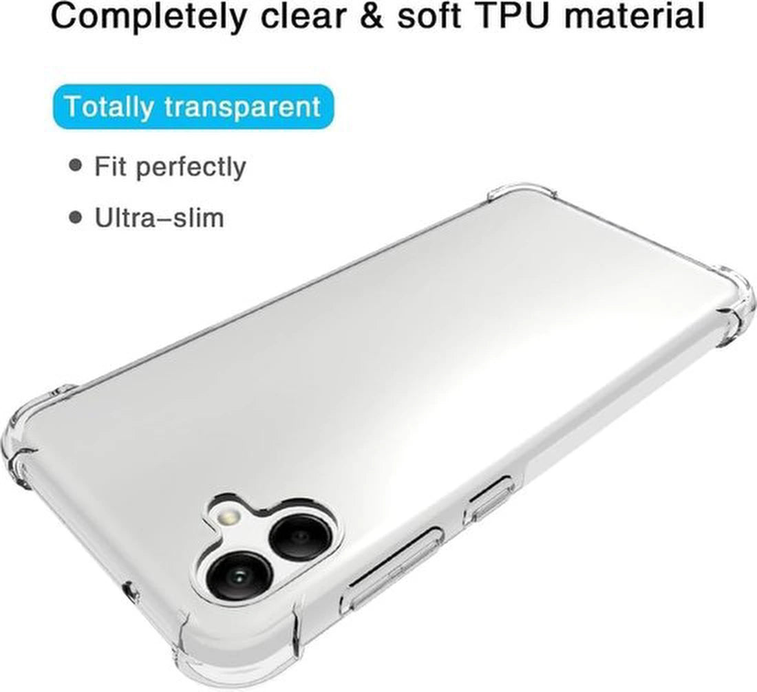 Shockproof Flexibele achterkant Silicone hoesje Transparant Geschikt voor: Samsung Galaxy A05