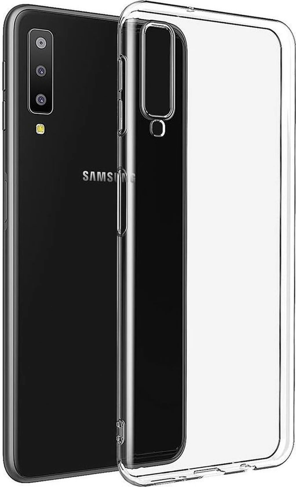 Flexibele achterkant Silicone hoesje Transparant Geschikt voor: Samsung Galaxy A7 2018