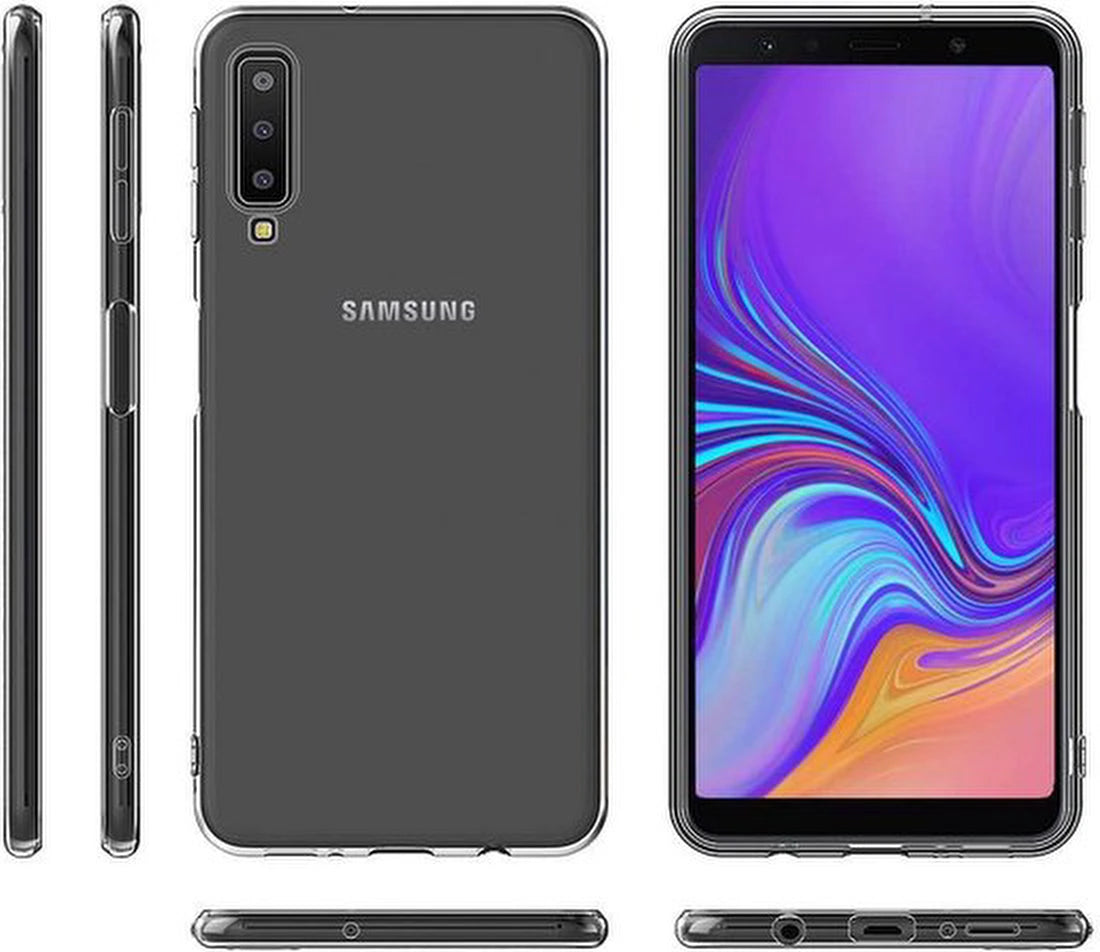 Flexibele achterkant Silicone hoesje Transparant Geschikt voor: Samsung Galaxy A7 2018