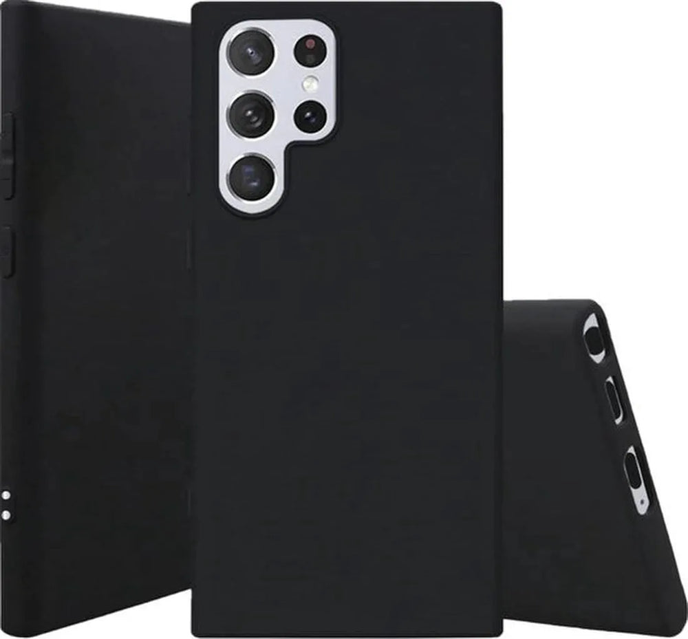 Samsung Galaxy S22 Ultra Hoesjes – Siliconen Backcover – Flexibel – Schokbestendig – Zwart-Ilumina Benelux
