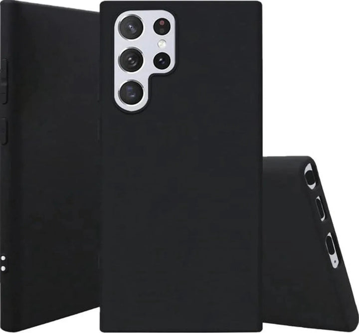 Samsung Galaxy S22 Ultra Hoesjes – Siliconen Backcover – Flexibel – Schokbestendig – Zwart-Ilumina Benelux