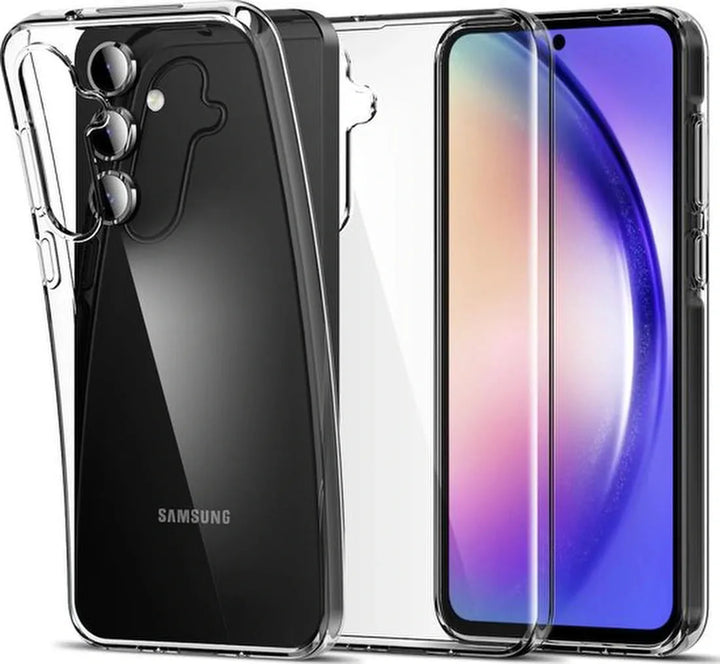 Samsung Galaxy A55 Hoesjes – Flexibele Siliconen Backcover – Transparant – Soft TPU – Anti Kras-Ilumina Benelux