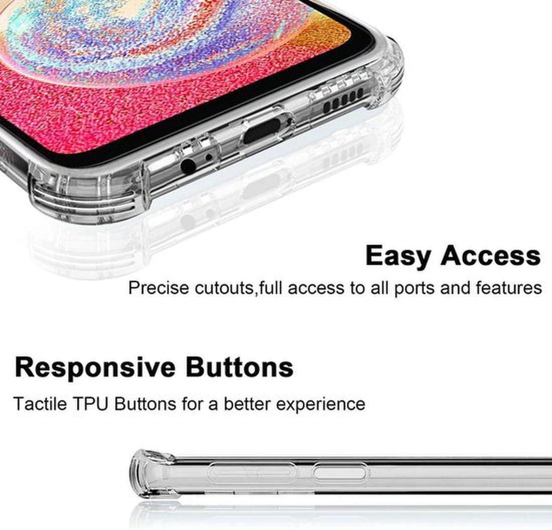 Anti-Shock silicone hoesje met 3 Pack Screenprotector Glas Geschikt voor: Samsung Galaxy A04e