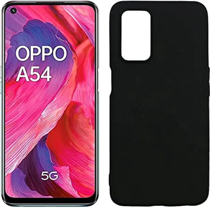 Oppo A54 5G / A74 5G Hoesjes – Siliconen Backcover – Flexibel – Schokbestendig – Zwart-Ilumina Benelux
