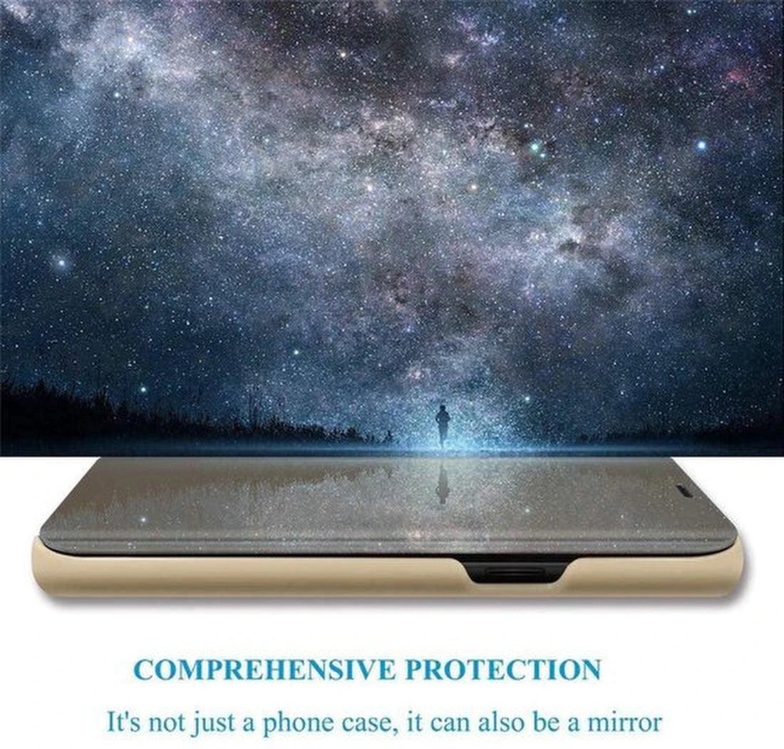 Spiegel Cover - Hoesje - Clear View Case Geschikt voor: Samsung Galaxy S20 Plus - Goud