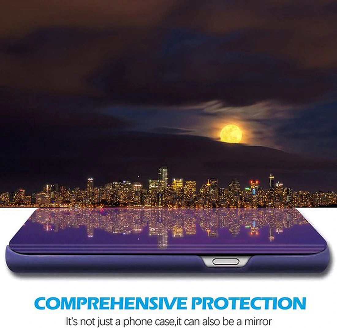 Clear View Spiegel hoesje Geschikt voor: Samsung Galaxy S22 - Paars