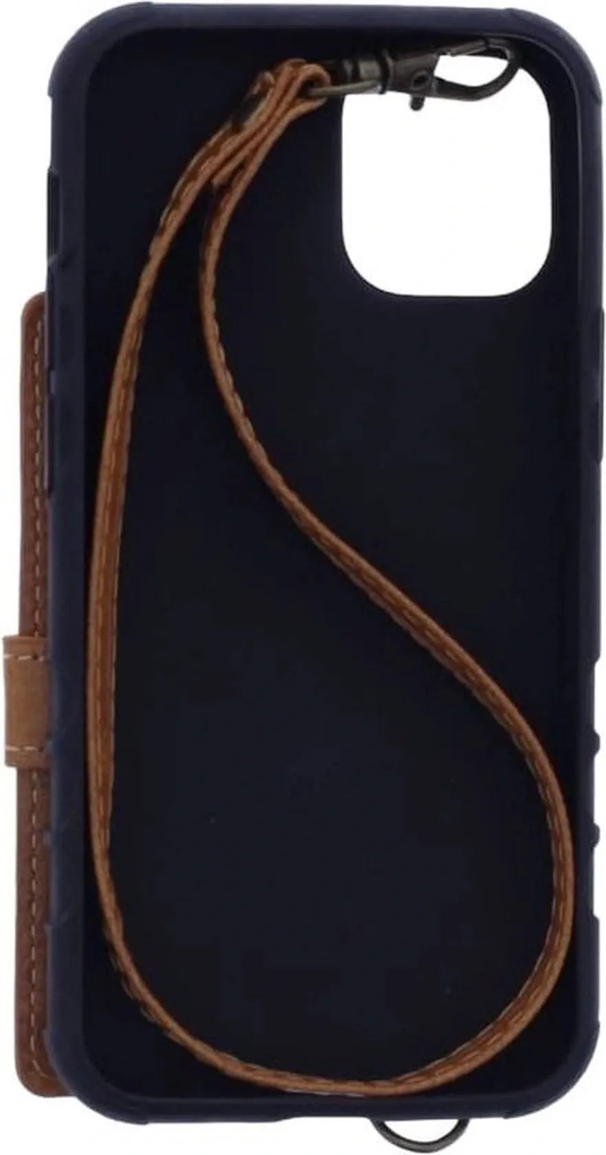 iPhone 12 Pro Max Hoesjes – Siliconen Backcover – Pasjeshouder – Polsbandje – Lichtbruin-Ilumina Benelux