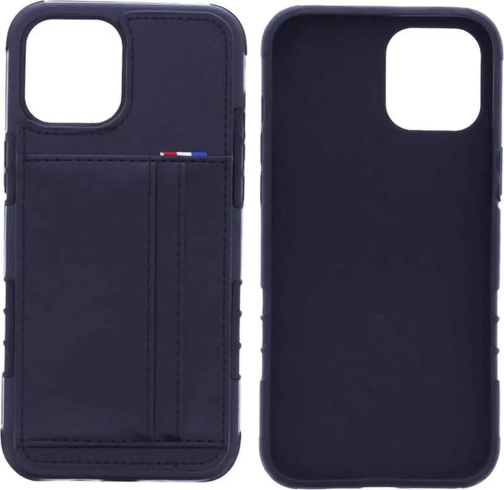 iPhone 12/12 Pro Hoesjes – Backcover – Pasjeshouder 2-vaks – Zwart-Ilumina Benelux